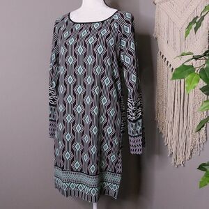 ‎Hale Bob | Long Sleeve Shift Dress Medium